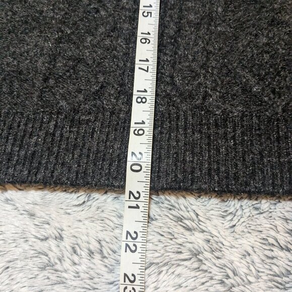 LESUGIATELIER Knit Cable Sweater Gray Chunky Rib Medium - Picture 8 of 11